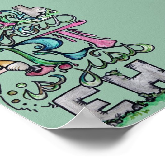 De Aarde zonder kunst is maar EH Poster (Hoek)