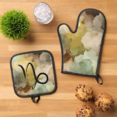 🐐 De Aardgebonden Meesterschap Keukenset Ovenwant & Pannenlap Set (Top down)