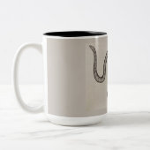 De aardworm tweekleurige koffiemok (Links)