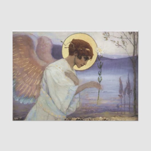 “De aartsengel Gabriël” door Mikhail Nesterov Tissuepapier (Voorkant)
