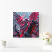 De aartsengel Michaël doodt de draakmuur Vierkante Klok (Huis)