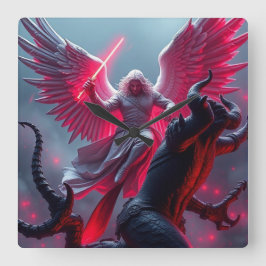 De aartsengel Michaël doodt de draakmuur Vierkante Klok