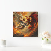 De aartsengel Michaël doodt de duivelsklok Vierkante Klok (Huis)