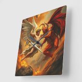 De aartsengel Michaël doodt de duivelsklok Vierkante Klok (Hoek)