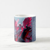 De aartsengel Michaël doodt de koffiebeker van Sat Koffiemok (Center)