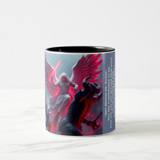 De aartsengel Michaël doodt satan 2-toonse Mok (Center)