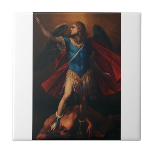 De aartsengel Michaël door Cavaliere d'Arpino Tegeltje (Voorkant)
