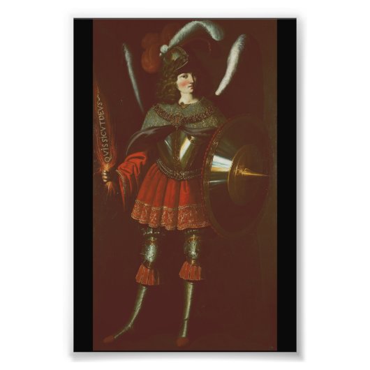 De aartsengel Michaël door Francisco de Zurbarán Foto Afdruk (Voorkant)