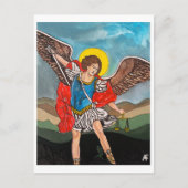 De aartsengel Michaël, schilderij van Alfred Fox Briefkaart (Voorkant)