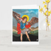 De aartsengel Michaël, schilderij van Alfred Fox Kaart (Gele Bloem)