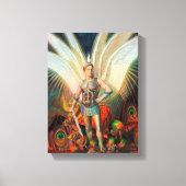 De aartsengel Michaël verslaat de draak Canvas Afdruk (Voorkant)