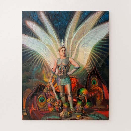 De aartsengel Michaël verslaat de draak Legpuzzel (Verticaal)