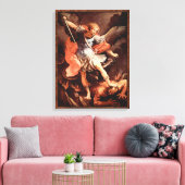 De aartsengel Sint-Michaël door Reni Good vs Evil Canvas Afdruk (Insitu (Woonkamer))