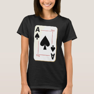 De aas van Spade Kaart de beste spelende Kaart in T-shirt