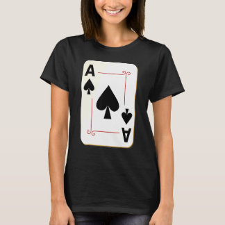 De aas van Spade Kaart de beste spelende Kaart in T-shirt