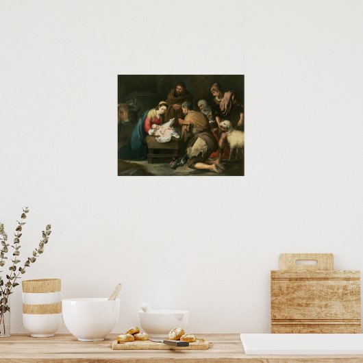 De aasgier van de schaaphersen, c.1650 poster (Keuken)