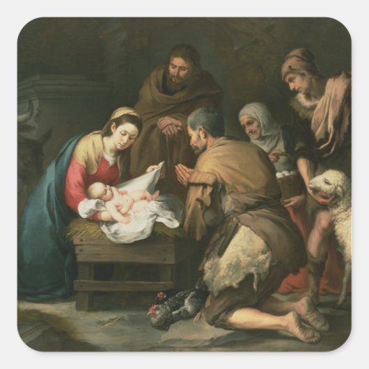 De aasgier van de schaaphersen, c.1650 vierkante sticker (Voorkant)