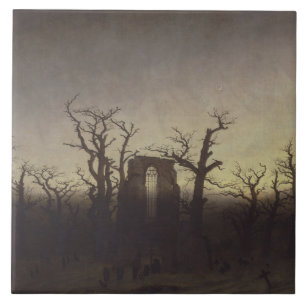 De Abbey in de Oakwood (Oude Ruins) Tegeltje