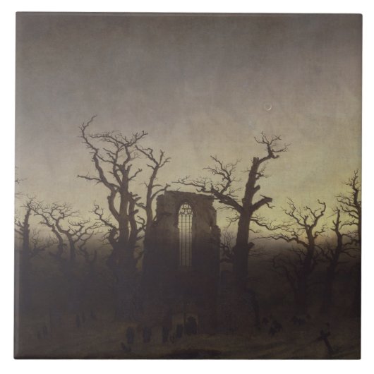 De Abbey in de Oakwood (Oude Ruins) Tegeltje (Voorkant)