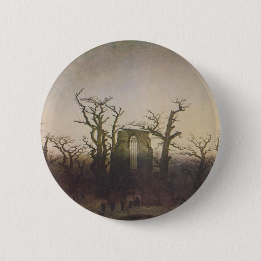 De Abbey in Oakwood Ronde Button 5,7 Cm (Voorkant)