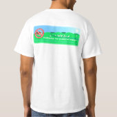De ABCD-Logo en banner op wit t-shirt (Achterkant)