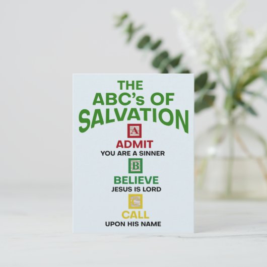 De ABC's van het heil Briefkaart (Staand voorkant)