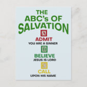 De ABC's van het heil Briefkaart (Voorkant)