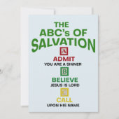 De ABC's van het heil Feestdagenkaart (Voorkant)