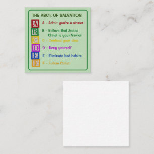 De ABC's van het heil Informatiekaartje