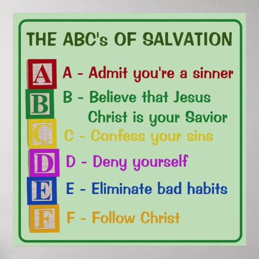 De ABC's van het heil Poster (Voorkant)