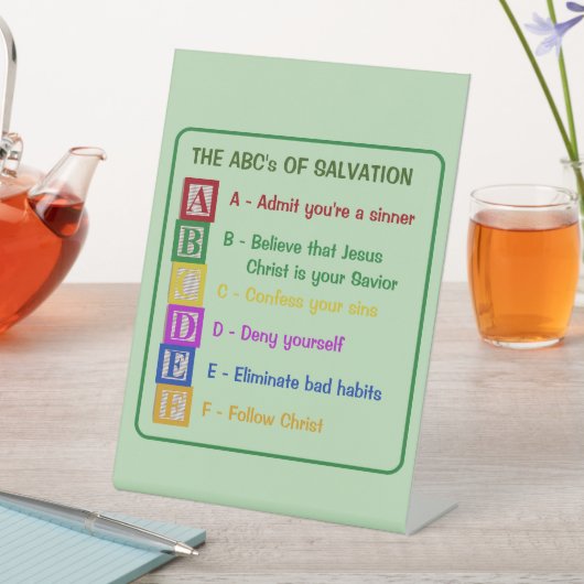 De ABC's van het heil Reclamebord Met Voetstuk (Insitu)