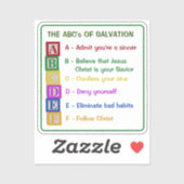 De ABC's van het heil Sticker (Vel)