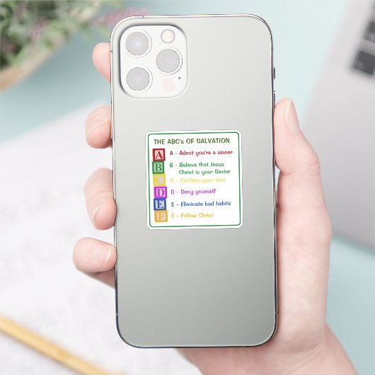 De ABC's van het heil Sticker (Telefoon)