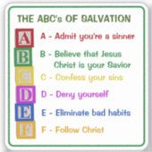 De ABC's van het heil Sticker (Voorkant)