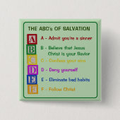 De ABC's van het heil Vierkante Button 5,1 Cm (Voorkant)