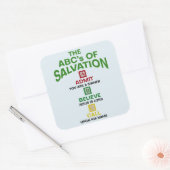 De ABC's van het heil Vierkante Sticker (Envelop)