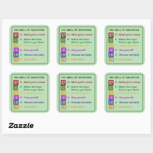 De ABC's van het heil Vierkante Sticker