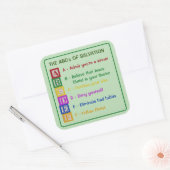 De ABC's van het heil Vierkante Sticker (Envelop)