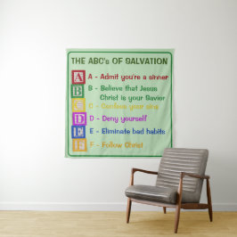 De ABC's van het heil Wandkleed