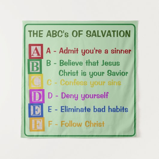 De ABC's van het heil Wandkleed (Voorkant)