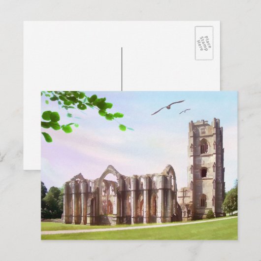 De Abdij van fonteinen Briefkaart (Voorkant / Achterkant)