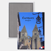 De abdijkerk Sainte-Foy in het dorp Conques Magneet (Voorkant / Achterkant)