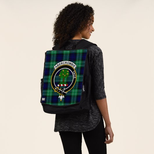 De Abercrombie Clan Crest Tartan Rugtassen (Gedragen)