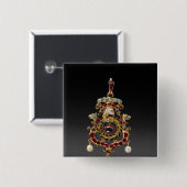 De Aberdeen Jewel Vierkante Button 5,1 Cm (Voorkant /achterkant)