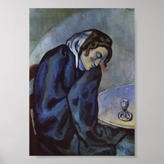 De absint drinker van Pablo Picasso Poster (Voorkant)