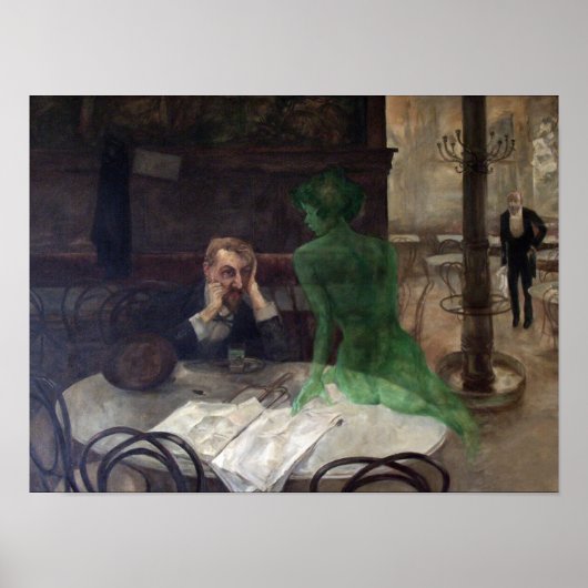 De Absintdrinker Poster (Voorkant)