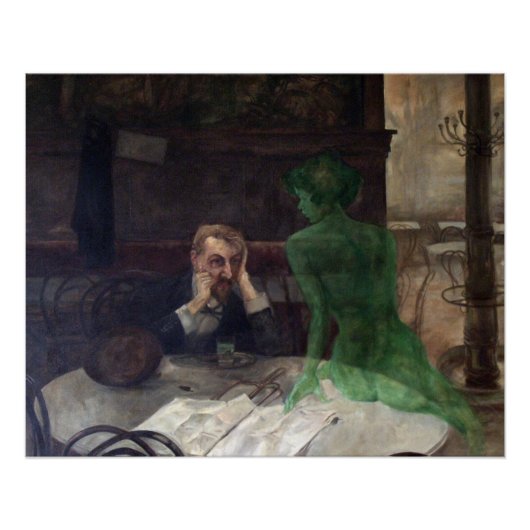 De Absinthe Drinker Glossy Perfect Poster (Voorkant)