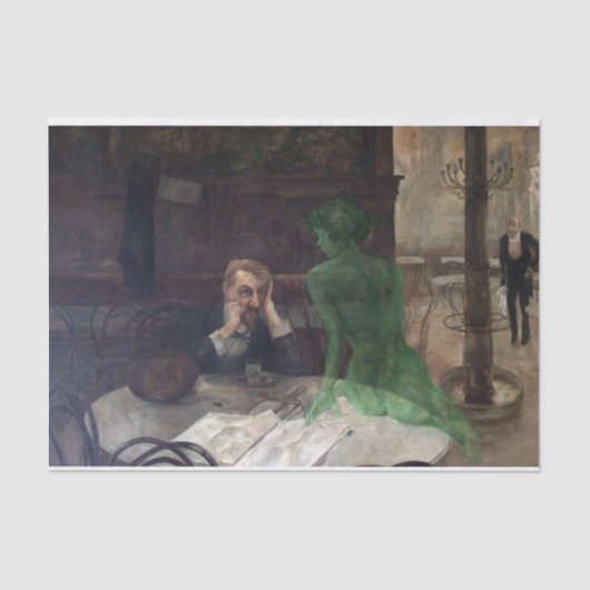De Absinthe Drinker Tissuepapier (Voorkant)