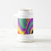 De Abstracte 3D Rainbowart Bierpul (Voorkant links)