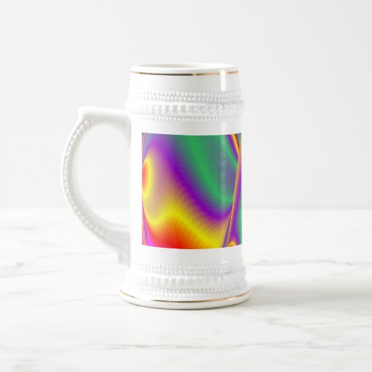 De Abstracte 3D Rainbowart Bierpul (Links)